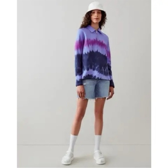 Roots Tops - Roots Purple and Blue Tie-Dye Button Down Shirt